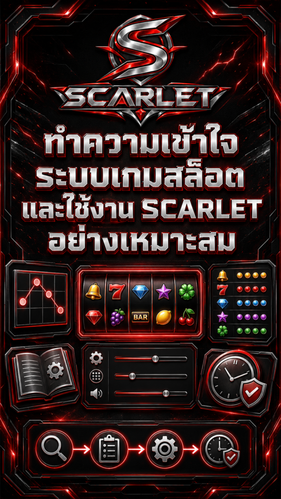 ทำความเข้าใจระบบเกมสล็อตและใช้งาน SCARLET อย่างเหมาะสม